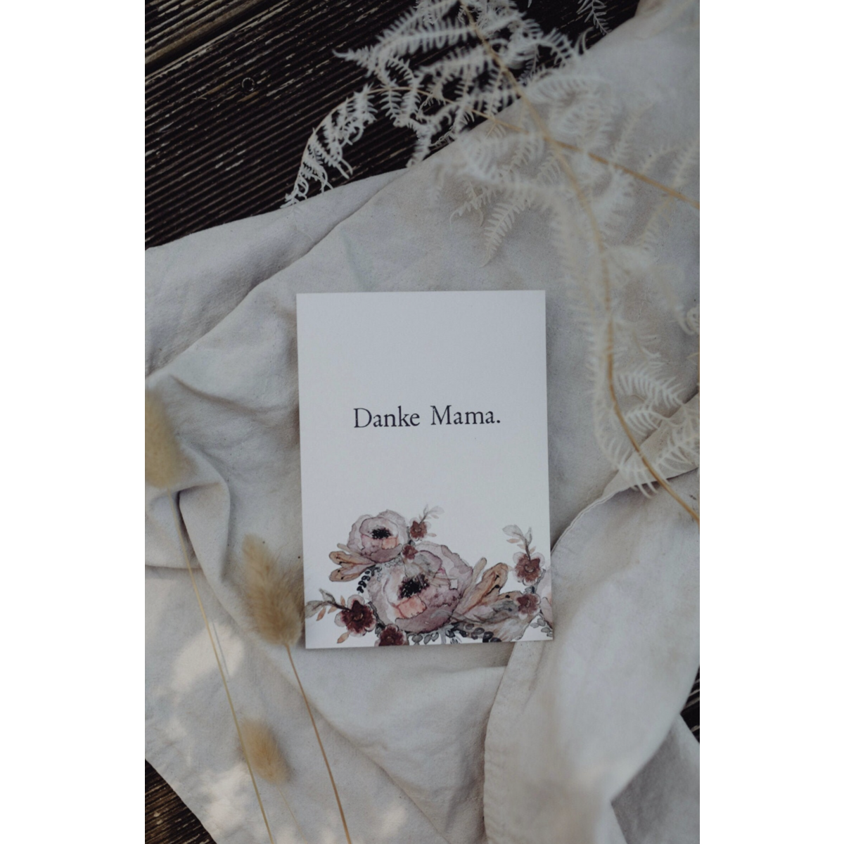 Stamped Postcard "Danke Mama"