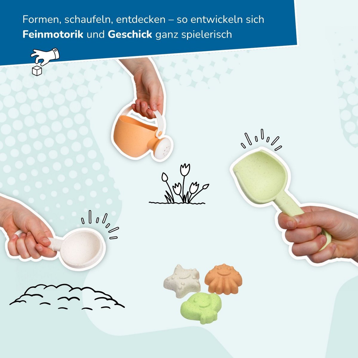 Moja pierwsza zabawka do piasku dla niemowlaka, 7 szt. Mini zestaw do zabawy w piasku z konewką, plastikowa mieszanka słomy pszennej