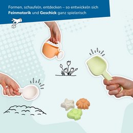 Moja pierwsza zabawka do piasku dla niemowlaka, 7 szt. Mini zestaw do zabawy w piasku z konewką, plastikowa mieszanka słomy pszennej
