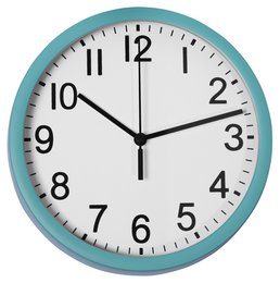 Wandklok - Ø 17,7 cm, turkoois