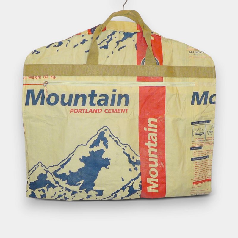BORSA PER ABITI | Porta abiti ecologico in beige-blu-rosso
