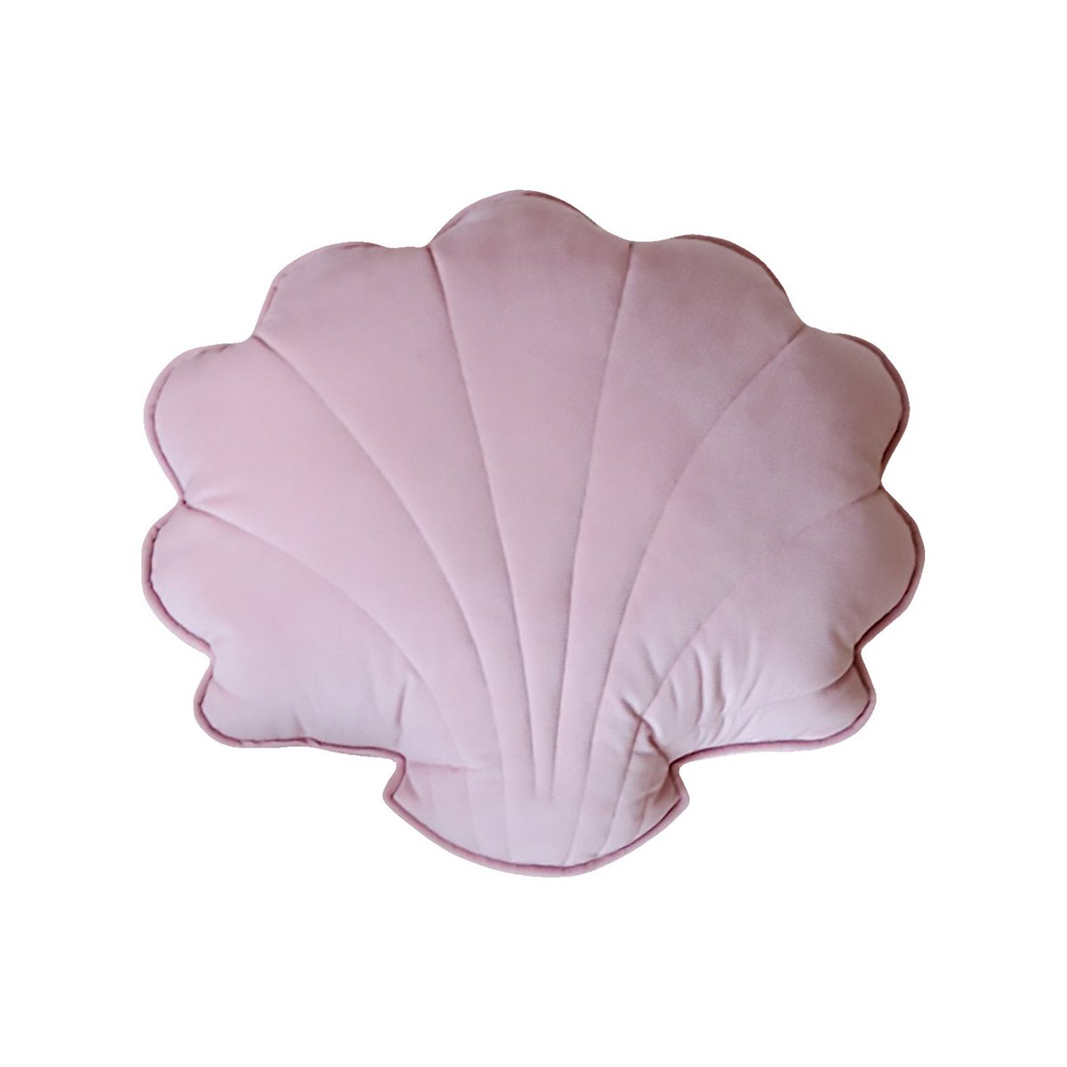 Samt-Muschelkissen „Zartrosa“.