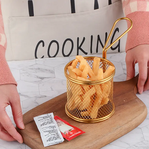 Panier à frites ou apéro - Forme arrondie - 4 coloris