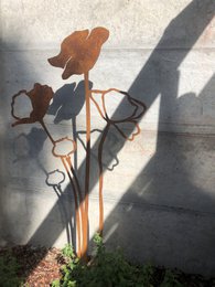Poppy open up - Stalowy obiekt Corten