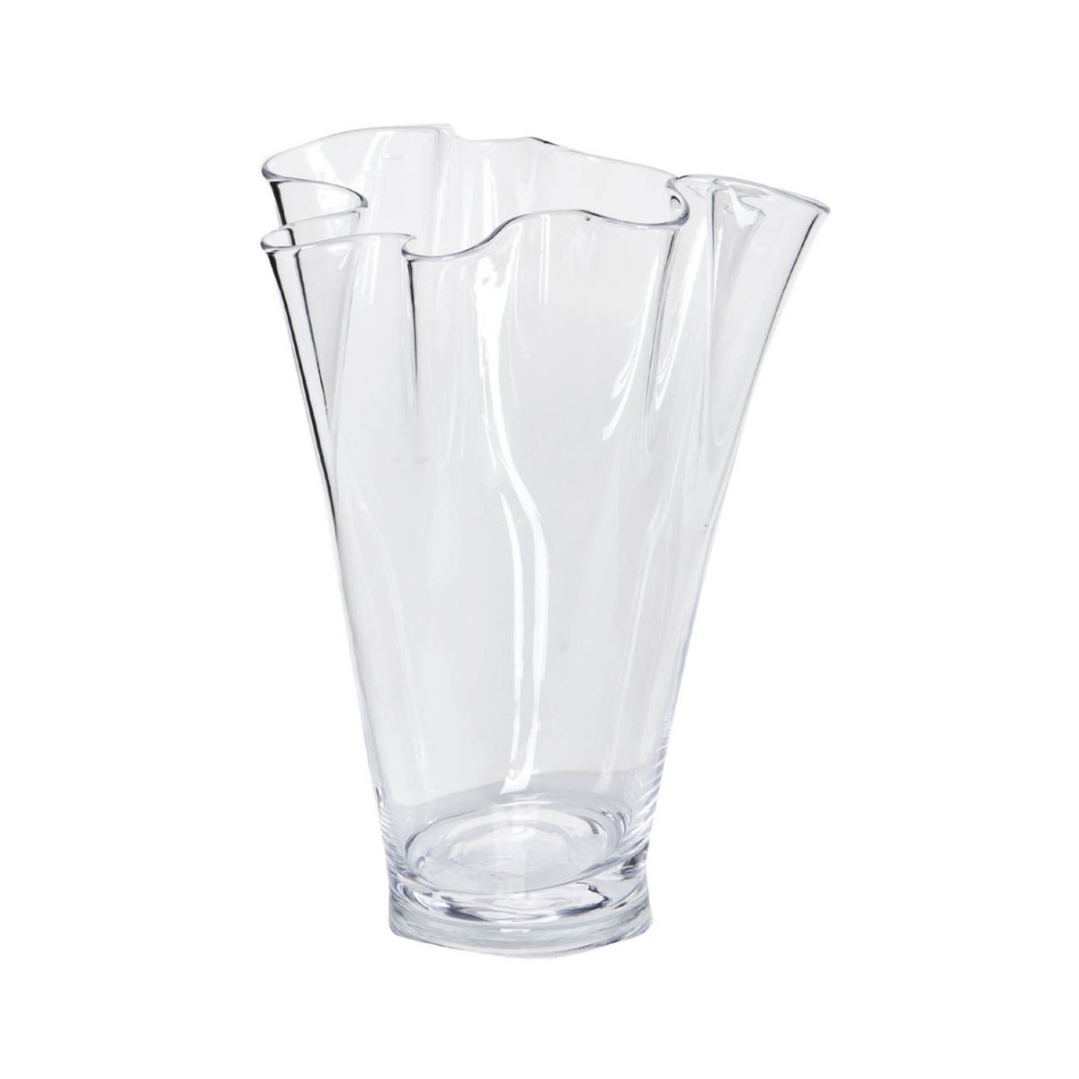 Vase glass wavy clear glass vase table vase translucent