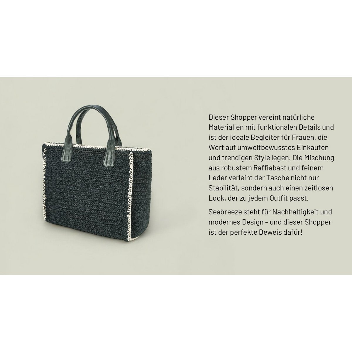 Seabreeze Shopper Raffiabast Beige