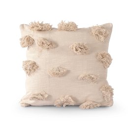 Fodera per cuscino | Pompon trapuntato 100% cotone | 45x45 cm