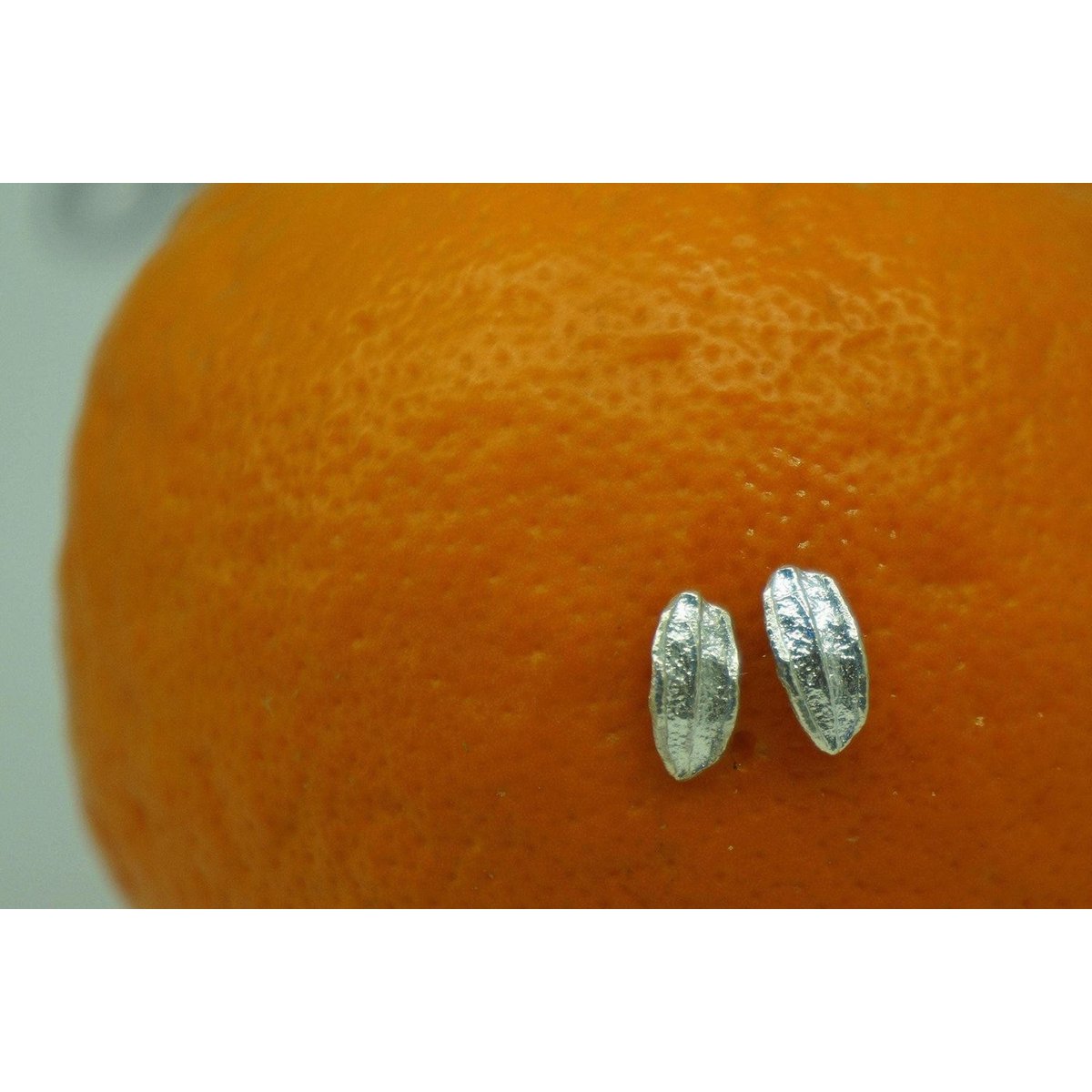 Real Olive Leaf Earrings, Handmade Nature Jewelry, Organic Tree Studs, Gift for Success & Longevity, Gold or Sterling Silver 925