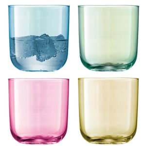 L.S.A. - Polka Tumbler 420 ml pastel set of 4 pieces assorti - Multicolor
