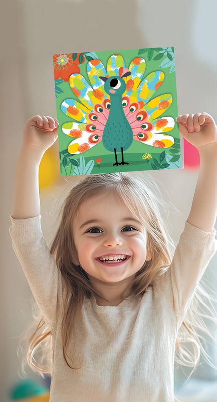 Dipinto con le dita "Animali colorati"