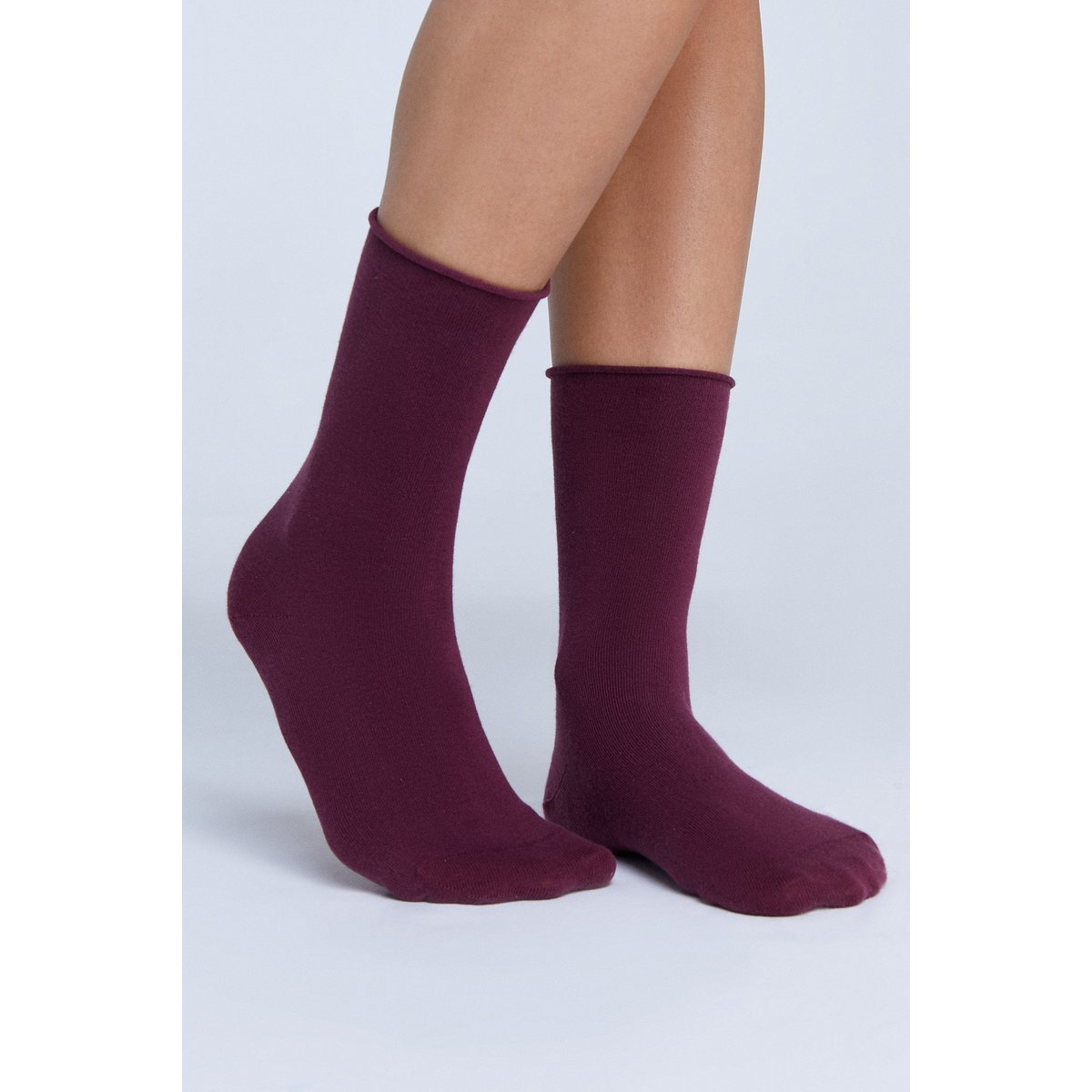 Bio-Baumwoll-Socken mit Rollrand Unisex – 6er Pack