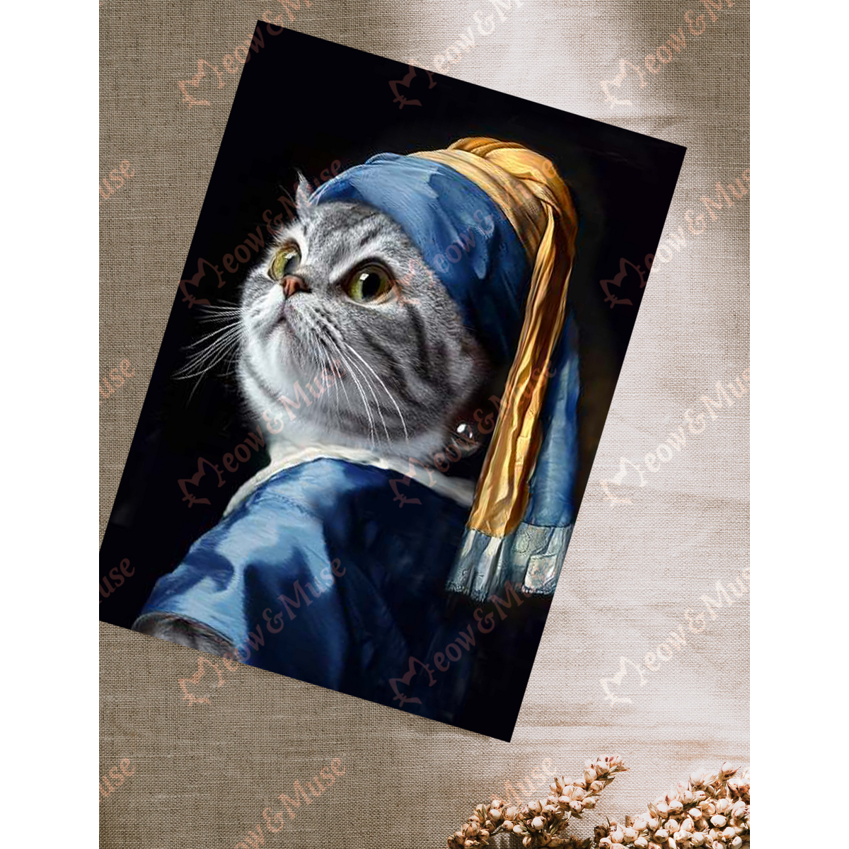 Postal 'Vermeer Cat Silver Tabby'