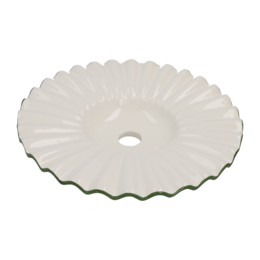 Lampenschirm aus grüner Keramik, D 39 H 8 cm