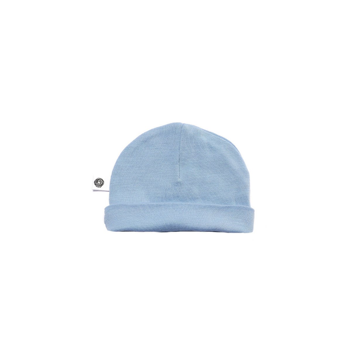 Wollen baby muts - Merinowol - Blue Fog