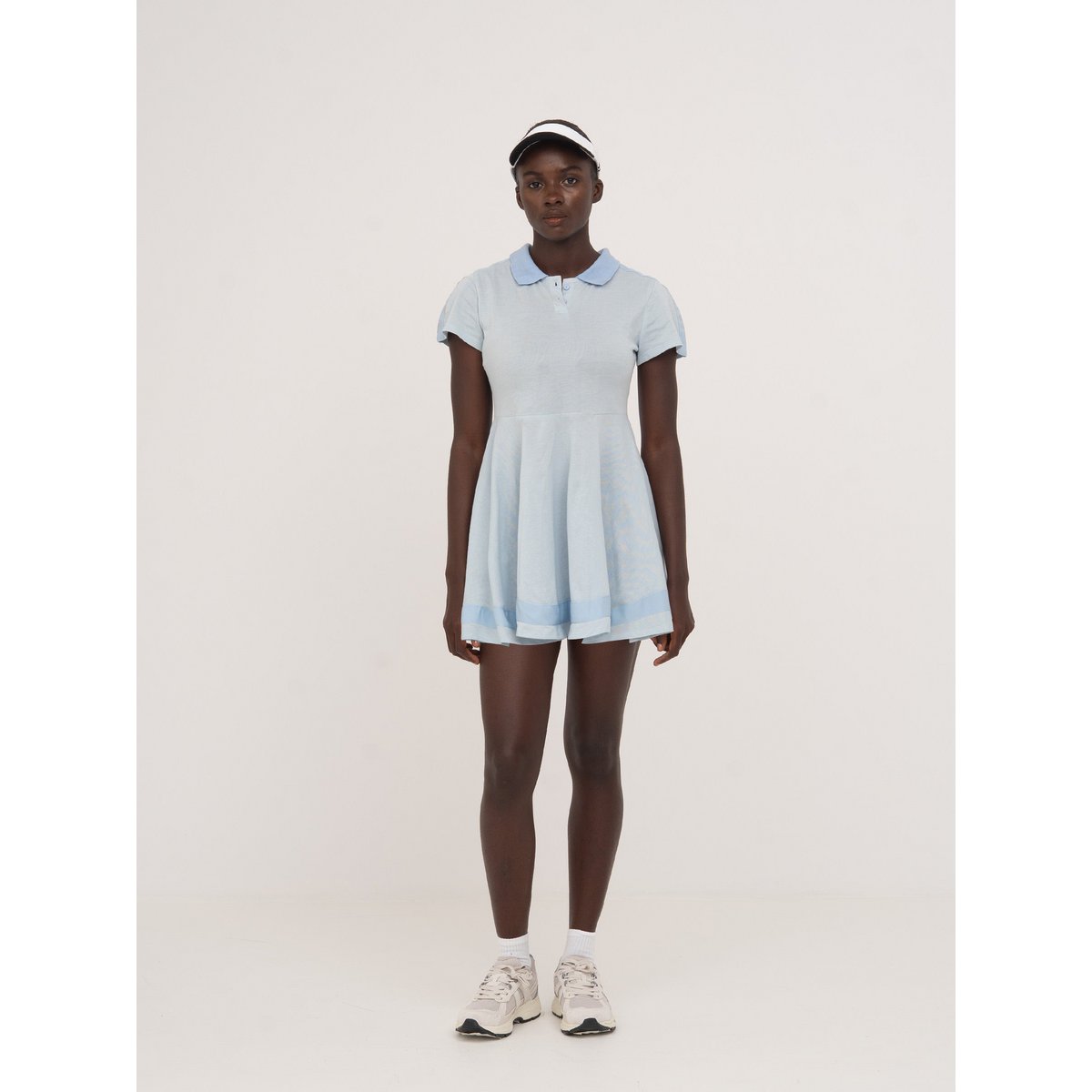 Matchpoint blå jersey strik mini tenniskjole