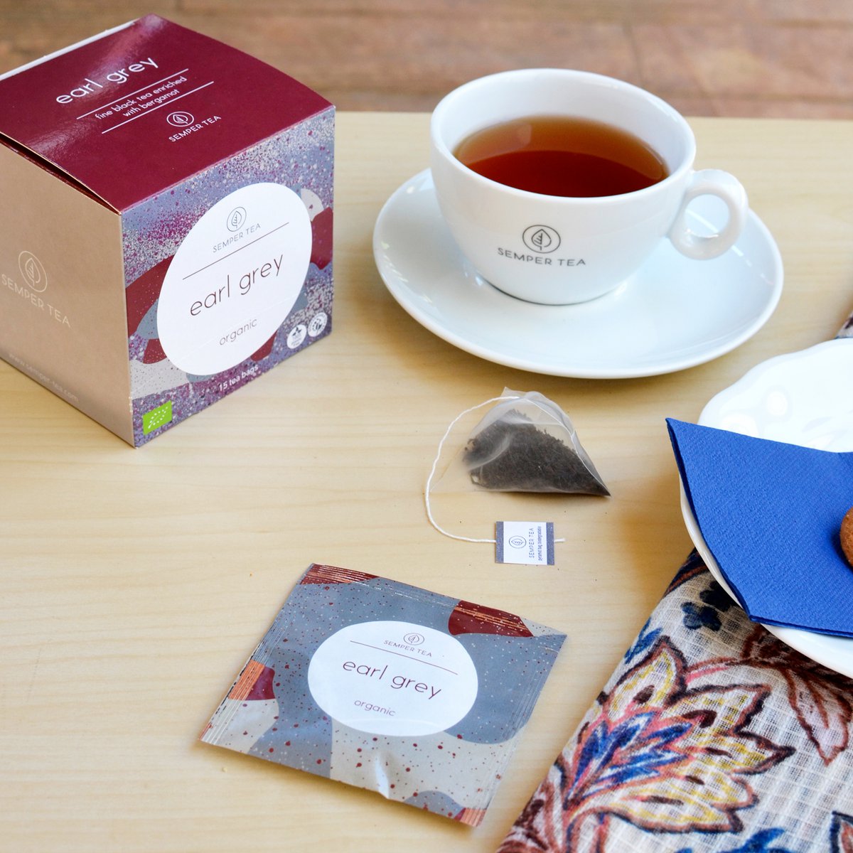 EARL GREY organic tea I Tea pyramid in sachet NO PLASTIC