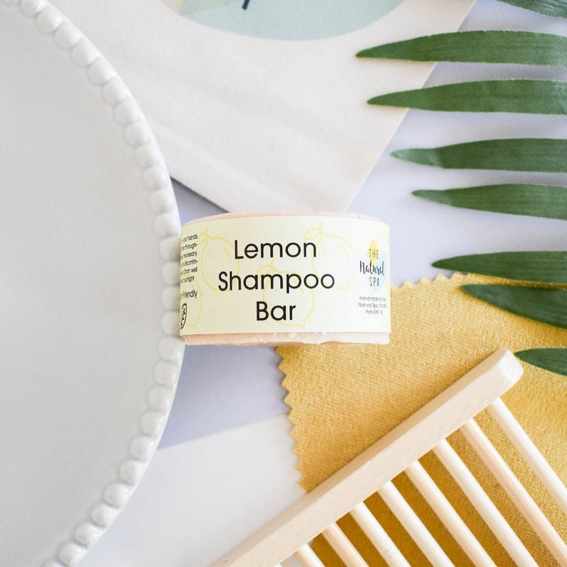 Shampoo bar al limone | Detergente naturale per tutti i tipi di capelli | Cura dei capelli vegana e senza plastica