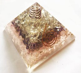 Rose-Amethyst-Crystal Quartz Orgone Pyramid