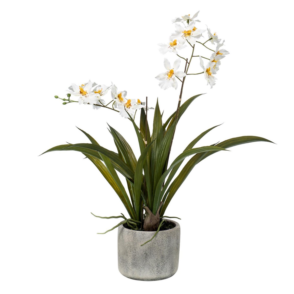 Sztuczna roślina - Orchidea - Biała - 45cm