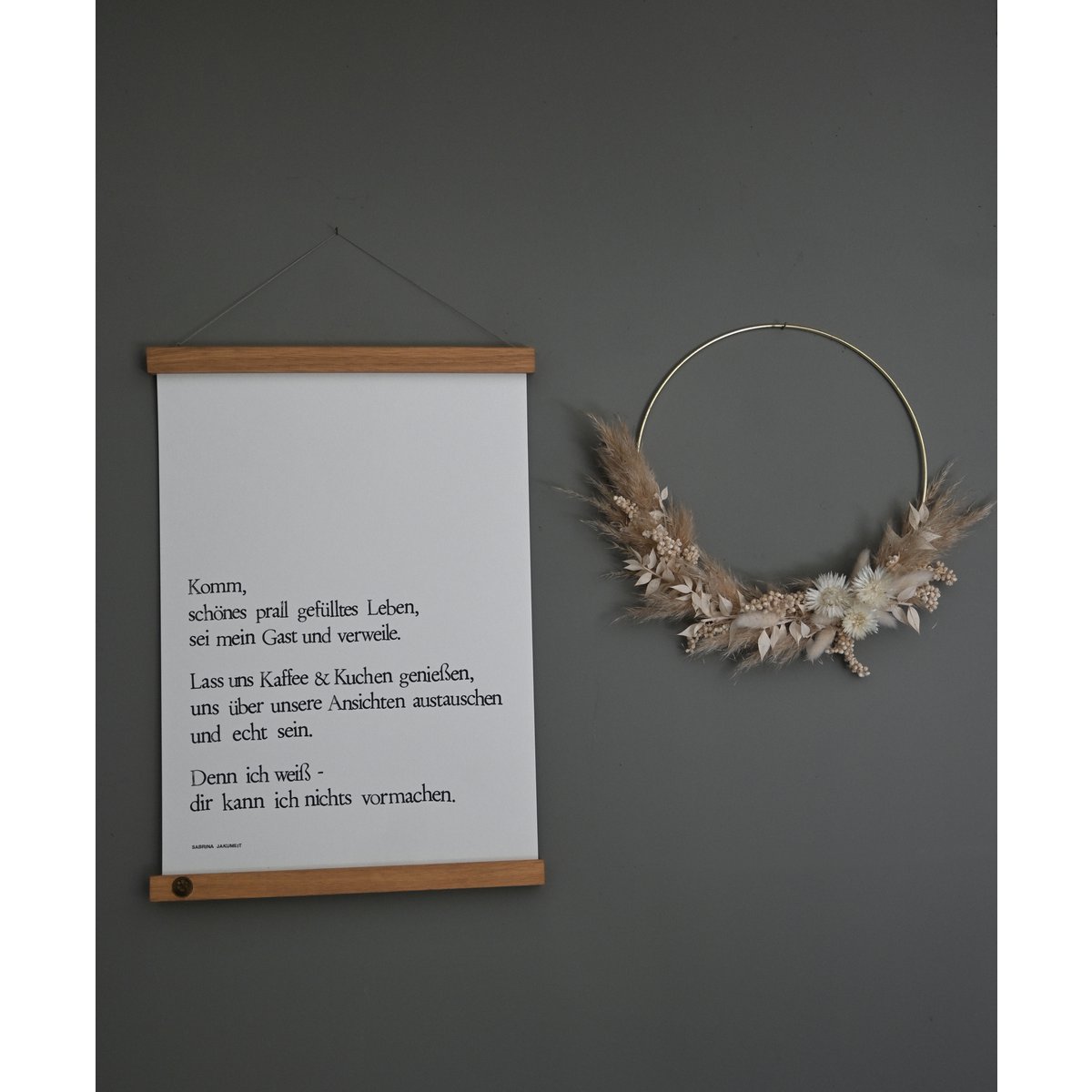 Art Print "Coffee & Cake" stemplet vægmaleri