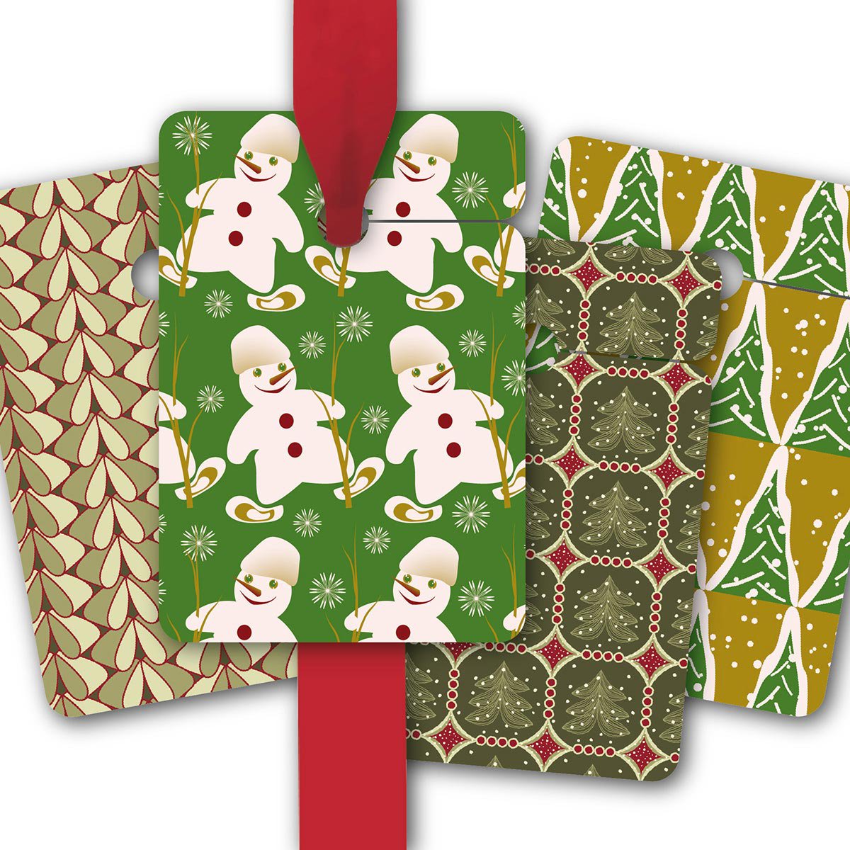 8 cadeauhangers met winterse motieven