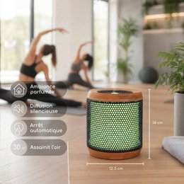 Ultrasonic Diffuser – Elipsia – Originality and Quality – Bamboo and Metal – Healthy Diffusion of Essential Oils – Interior Decoration