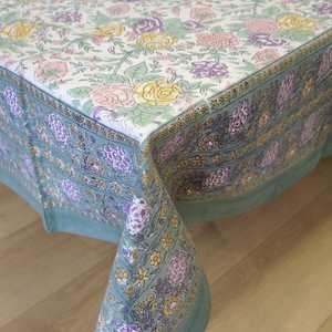 Rectangular cotton tablecloth "Val" print