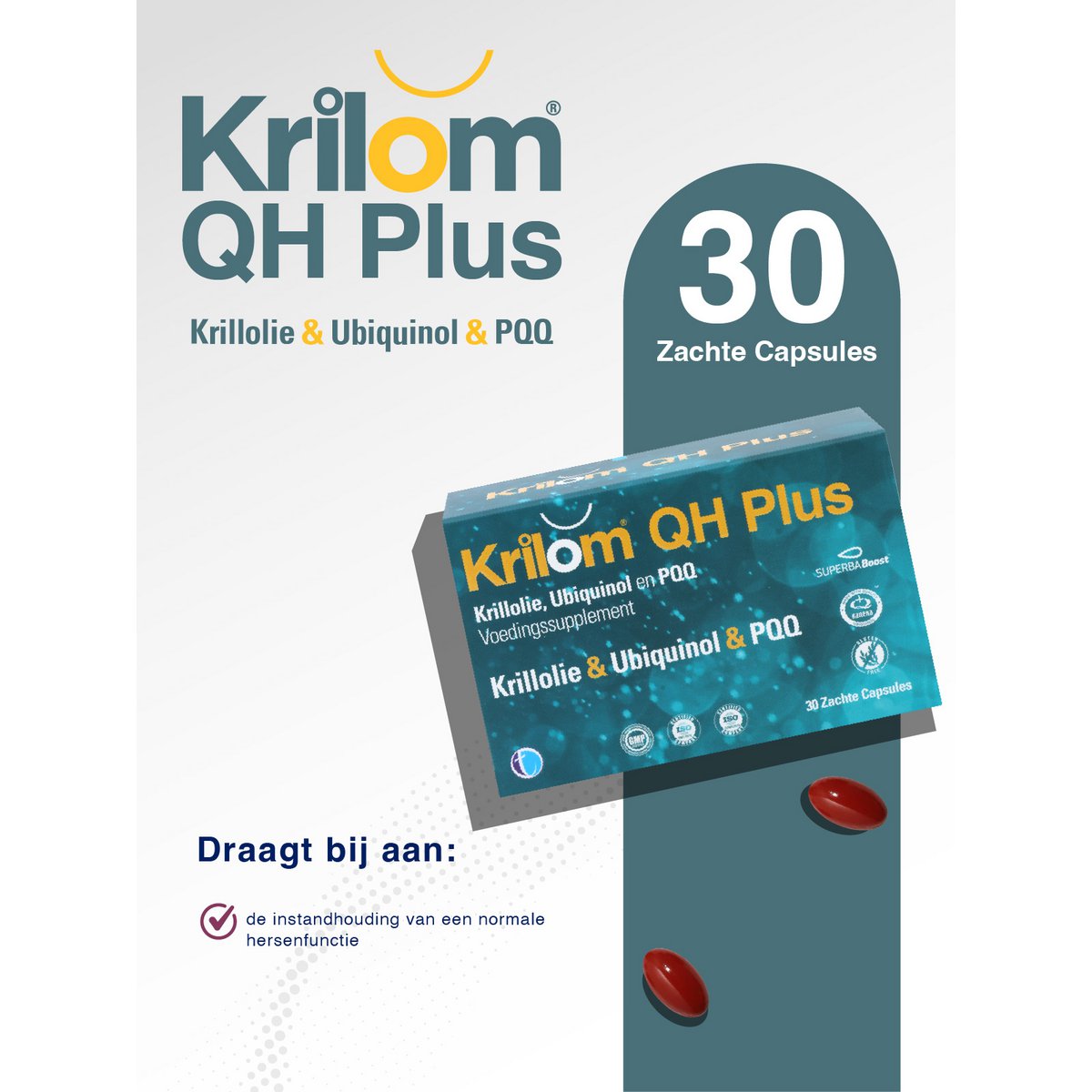 QH Plus rok | Krillolie Omega-3-supplement