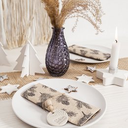 "Pine coni grigio" del tessuto di riciclaggio AUS-Serviette.