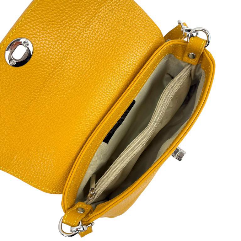 Borsa a mano da donna in pelle con manovella girevole. B2B58057