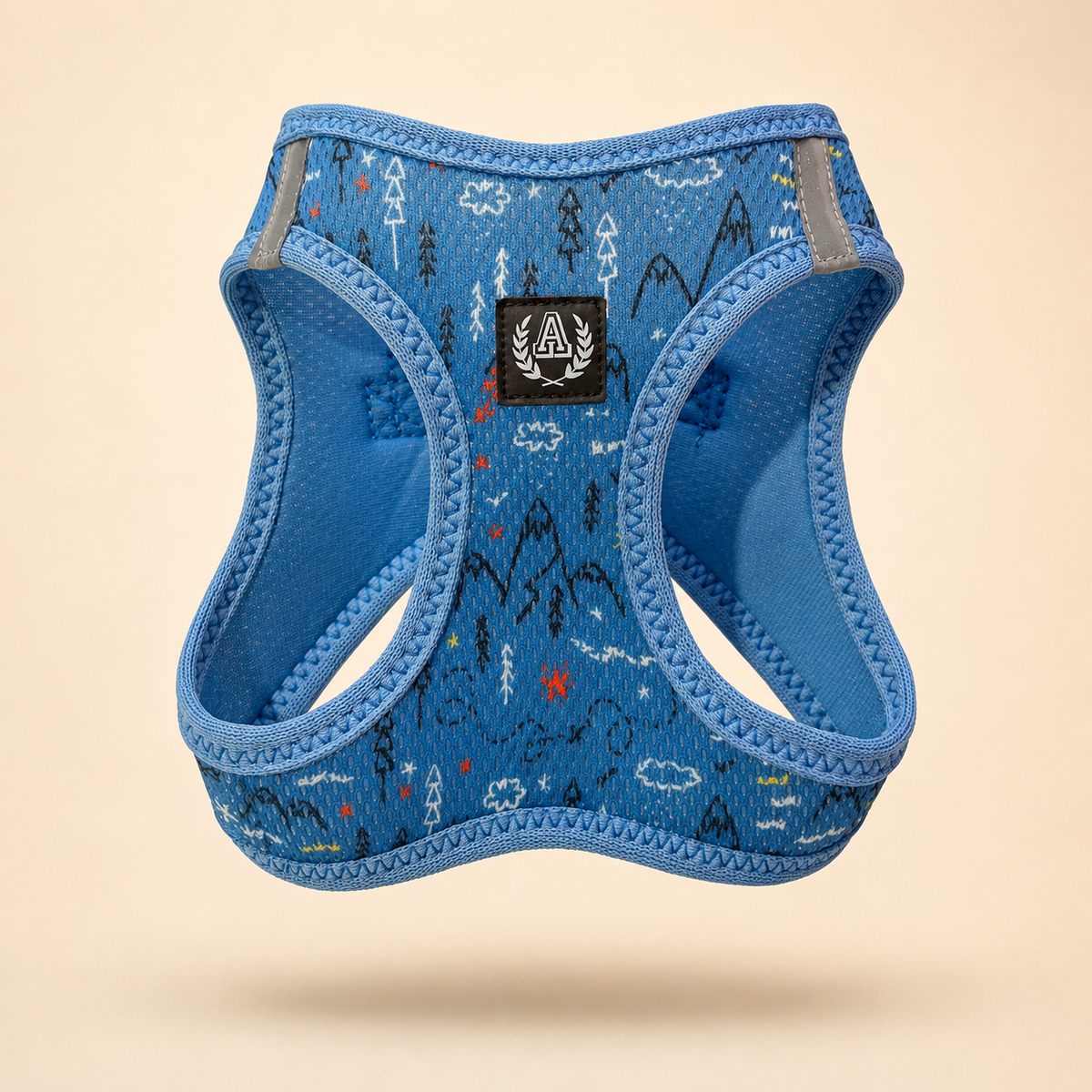 Ligne de collection de harnais en maille respirante Alpha Dog Bleu - Ensemble de 5 pièces