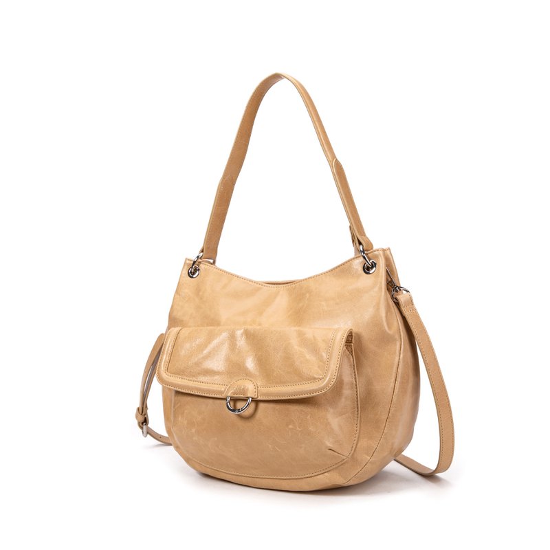 Ully Sand Hobo lederen tas
