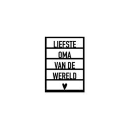 Kaart moederdag "Liefste oma van de wereld"