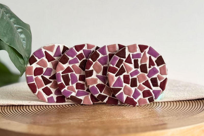 Coaster a mosaico del pacchetto fai -da -te (incluso il titolare)