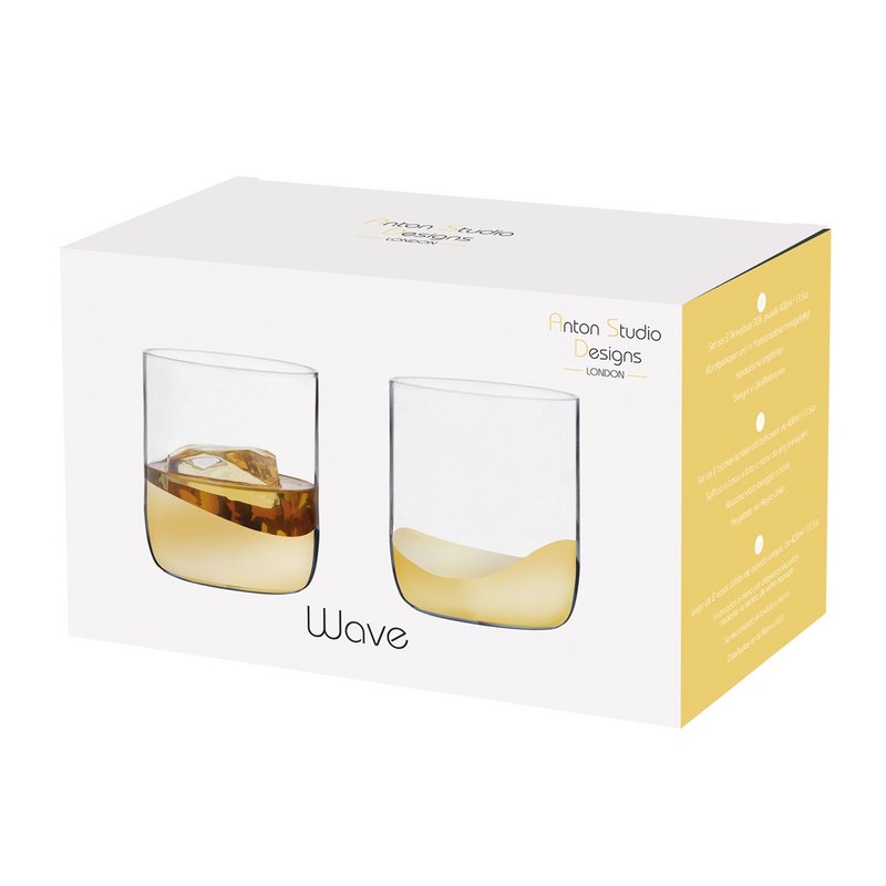 Set of 2 Wave Gold DOF Tumblers