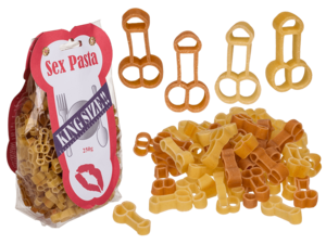 Two coloured durum wheat pasta with pepper, Penis,