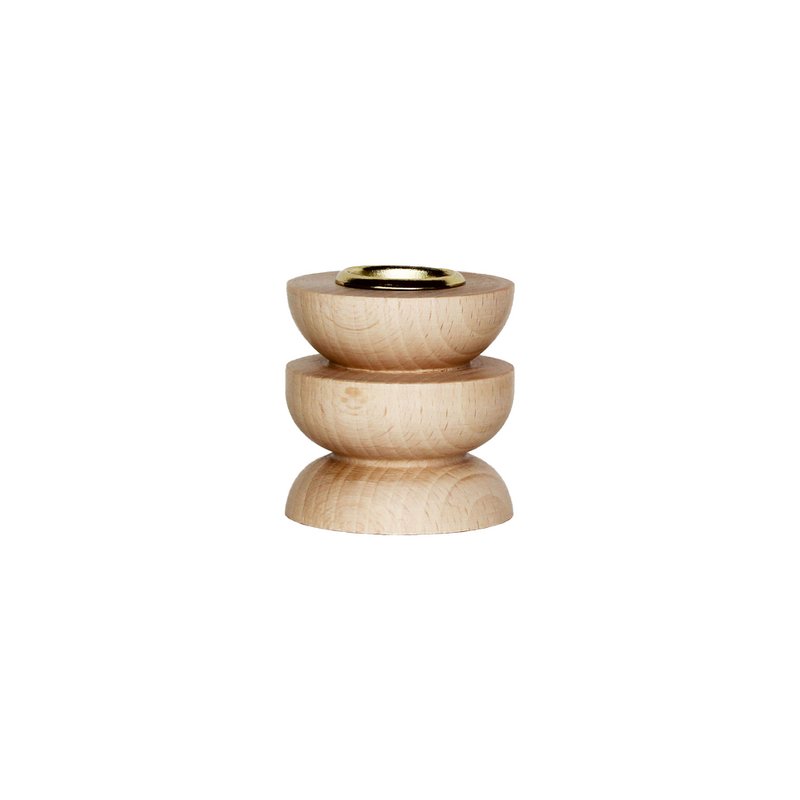 Totem Holzkerzenhalter - Kurz Nº 4