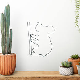 Draht-Wanddekoration „Koala-Silhouette“ – zum Anstecken – Wandschmuck – Kinder-/Jugendzimmer