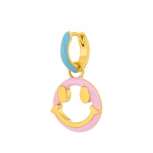 Enkele Creoolse "Joy" EMOJI, 18K geelgoud verguld