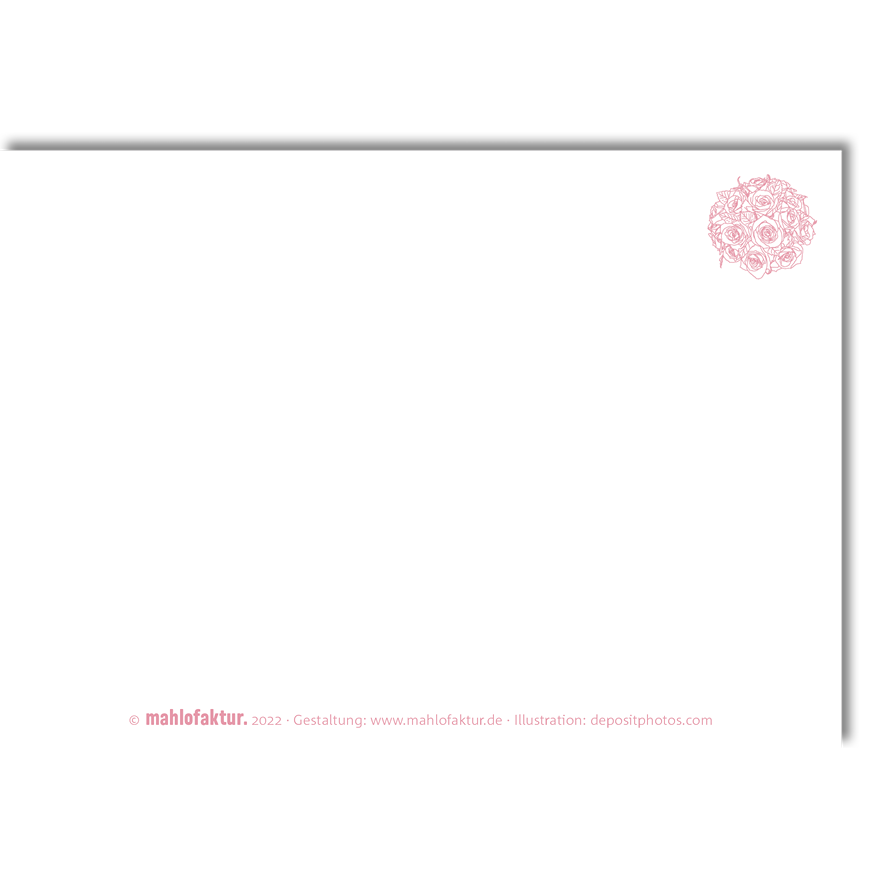 Carte postale "Fleur de voeux"