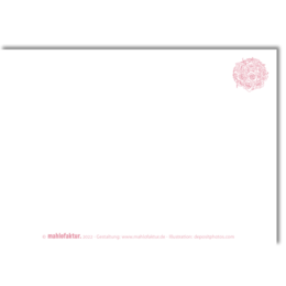 Carte postale "Fleur de voeux"