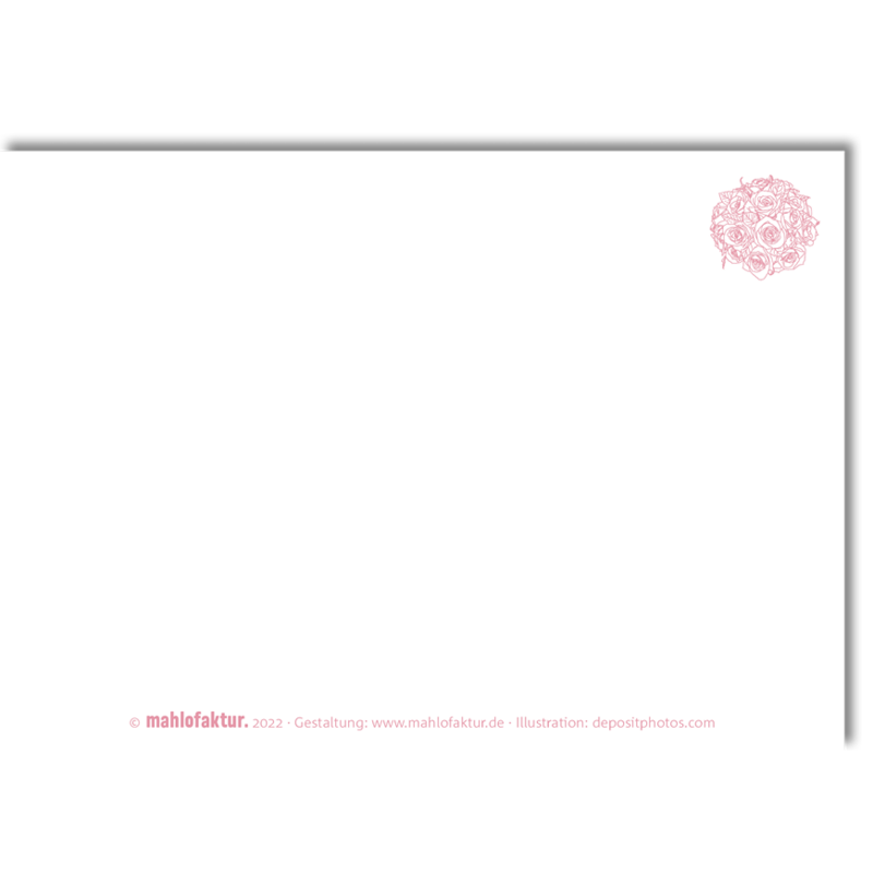 Carte postale "Fleur de voeux"