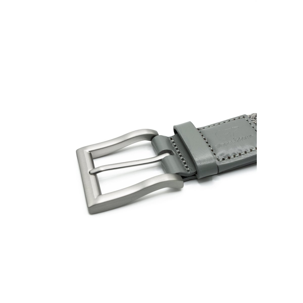 Recycled Elastic Woven Belt Plain Grey
