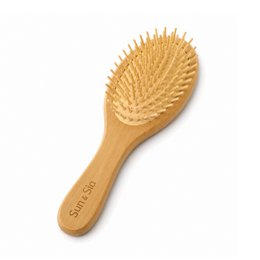 Wooden Hairbrush - Detangling, Anti-Static and Eco-Friendly - 109 Soft Pins on Cushion for Pleasant Brushing with Massaging Effect