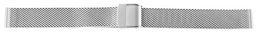 Bracciale milanese in acciaio inossidabile, tono argento, 14 mm