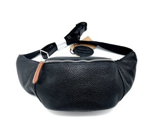 Genuine leather waist bag, for men, art. DO4803