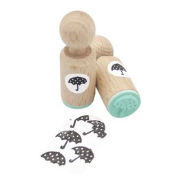 Mini paraply træstempel