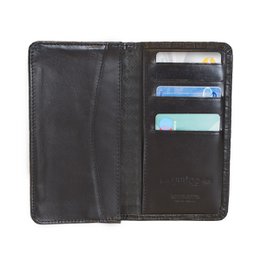 Læderpung - Telefonpung i 4 farver med flettet læderprint
