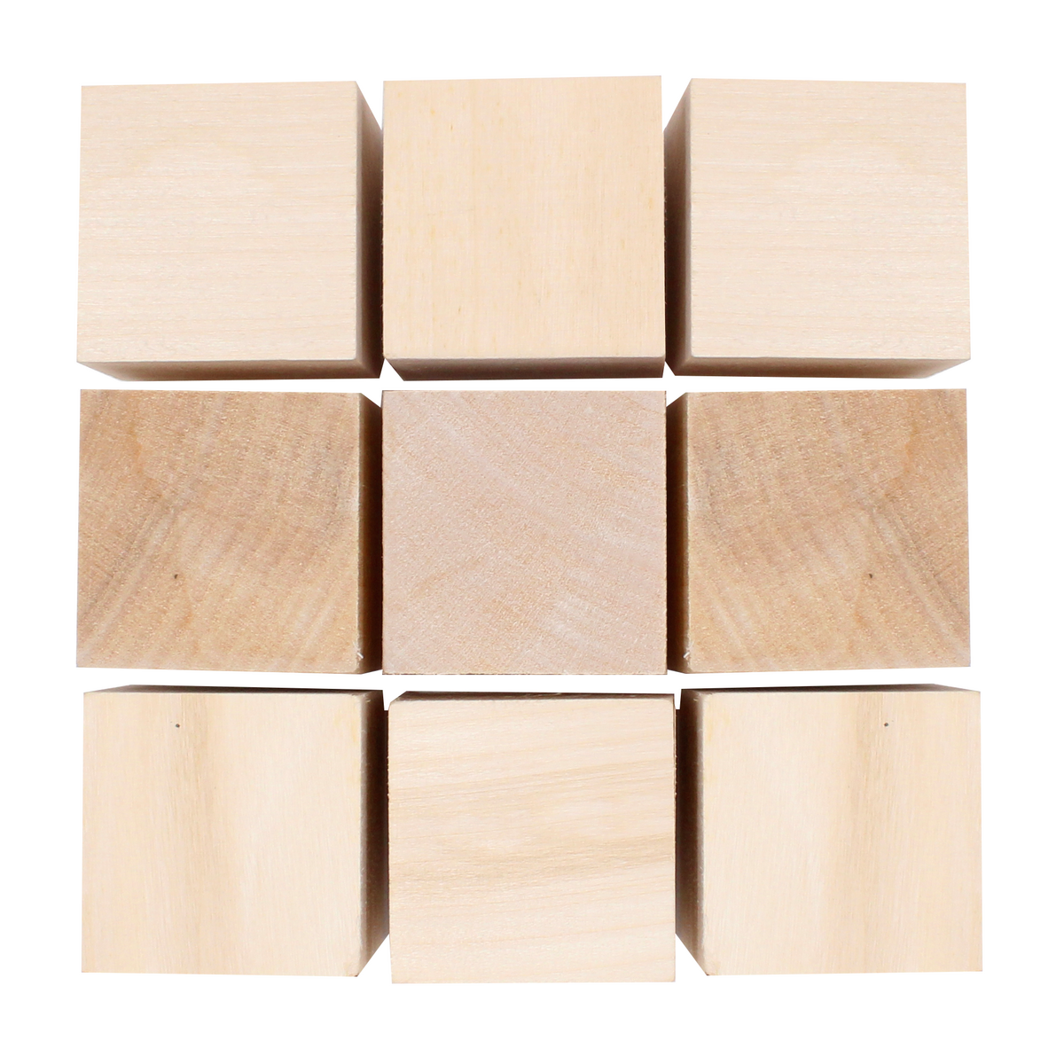 HOLZWÜRFEL -
4 cm - 9 Stück - 1 Farbe