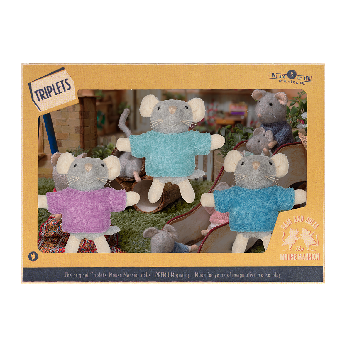 Cuddly Mice The Triplets (8cm) - The Mouse House